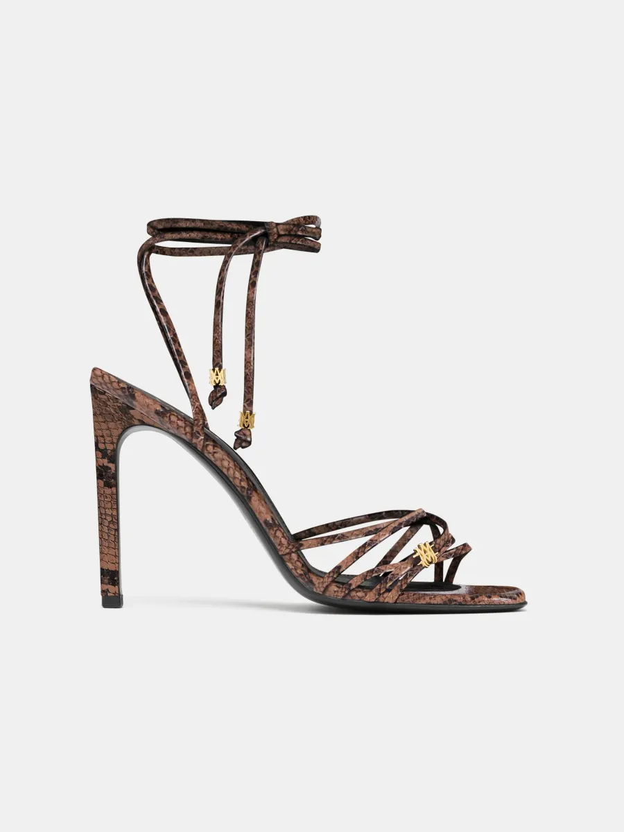WOMEN - WOMEN'S SNAKE MA HEELED SANDAL - Brown