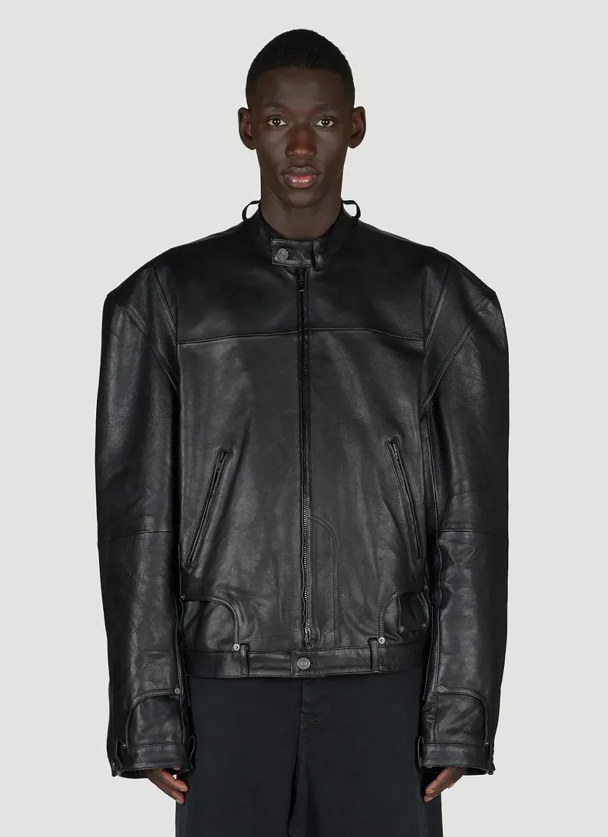 Deconstructed Leather Jacket