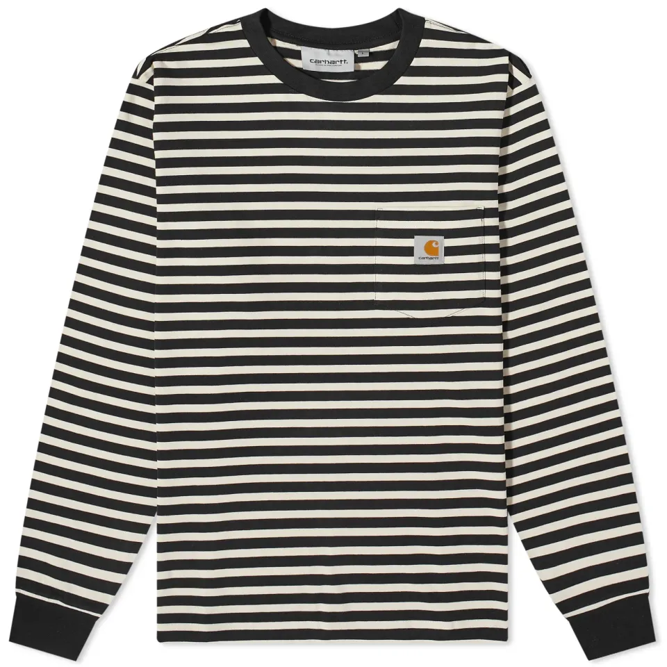 Long Sleeve Seidler Stripe Pocket T-Shirt