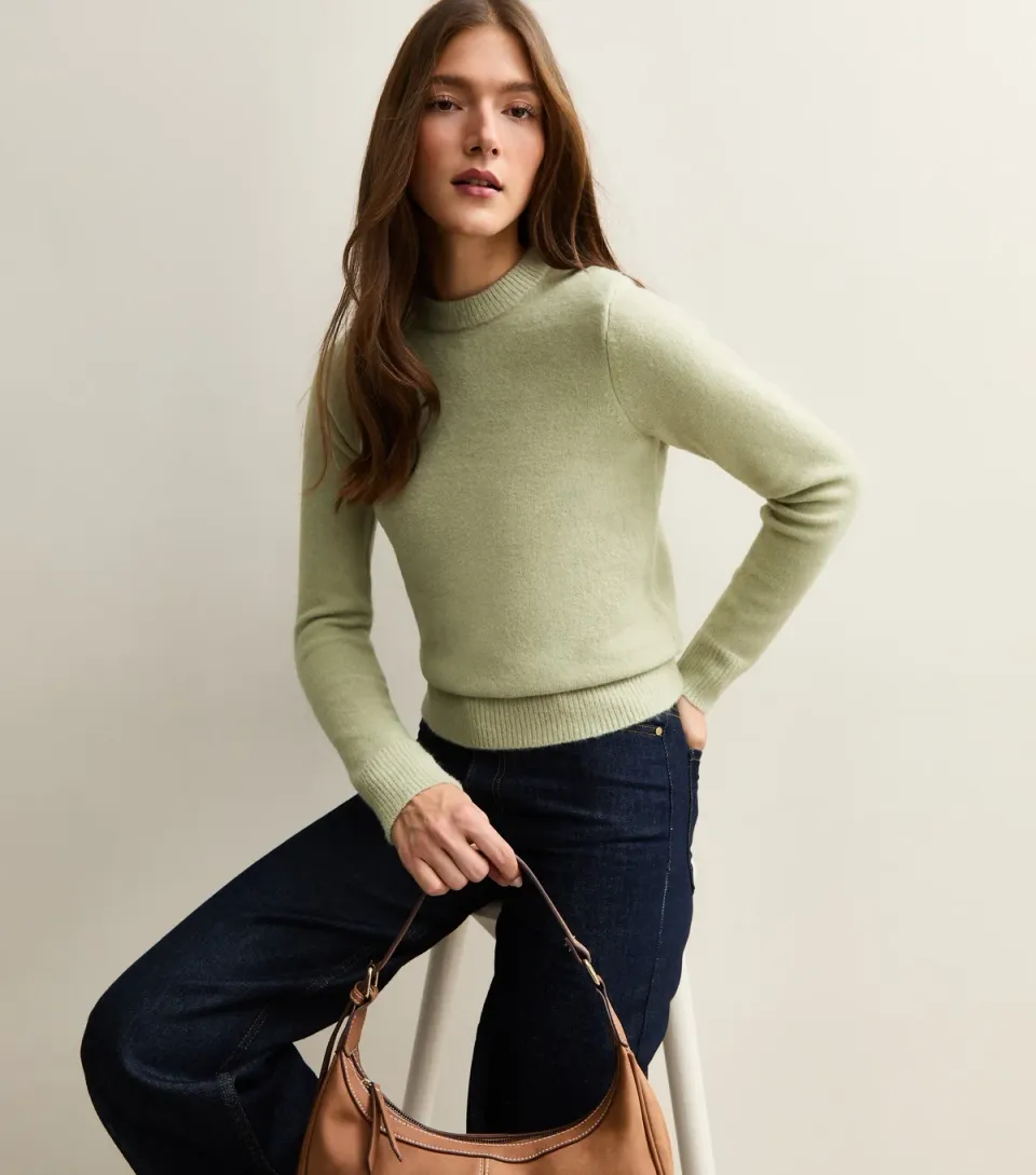 Women's Camel Crew Neck Jumper
