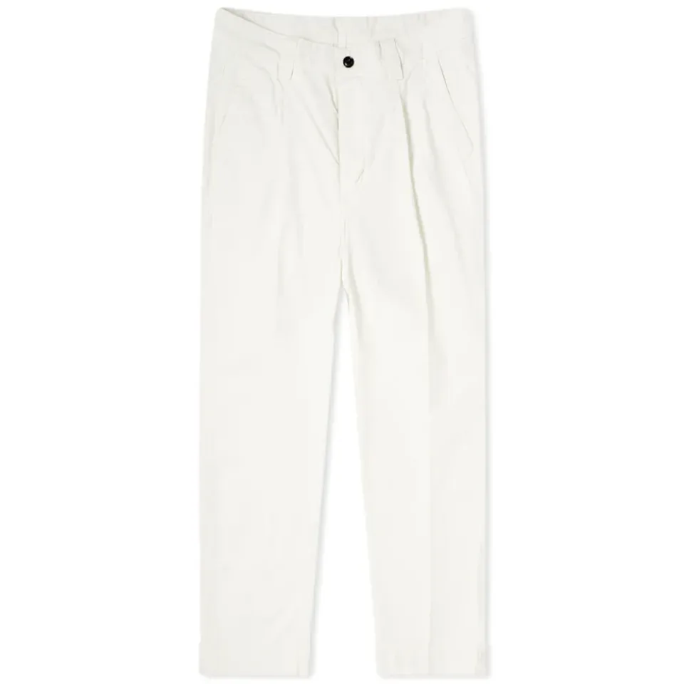 Garment Dyed Ripstop Pleated Trouser
