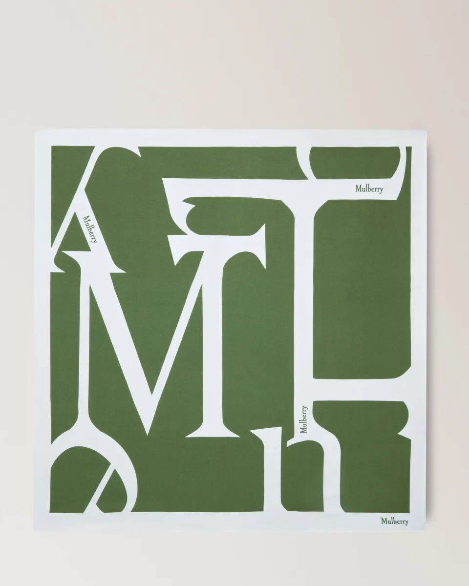 Square Scarf - Mulberry Lettering
