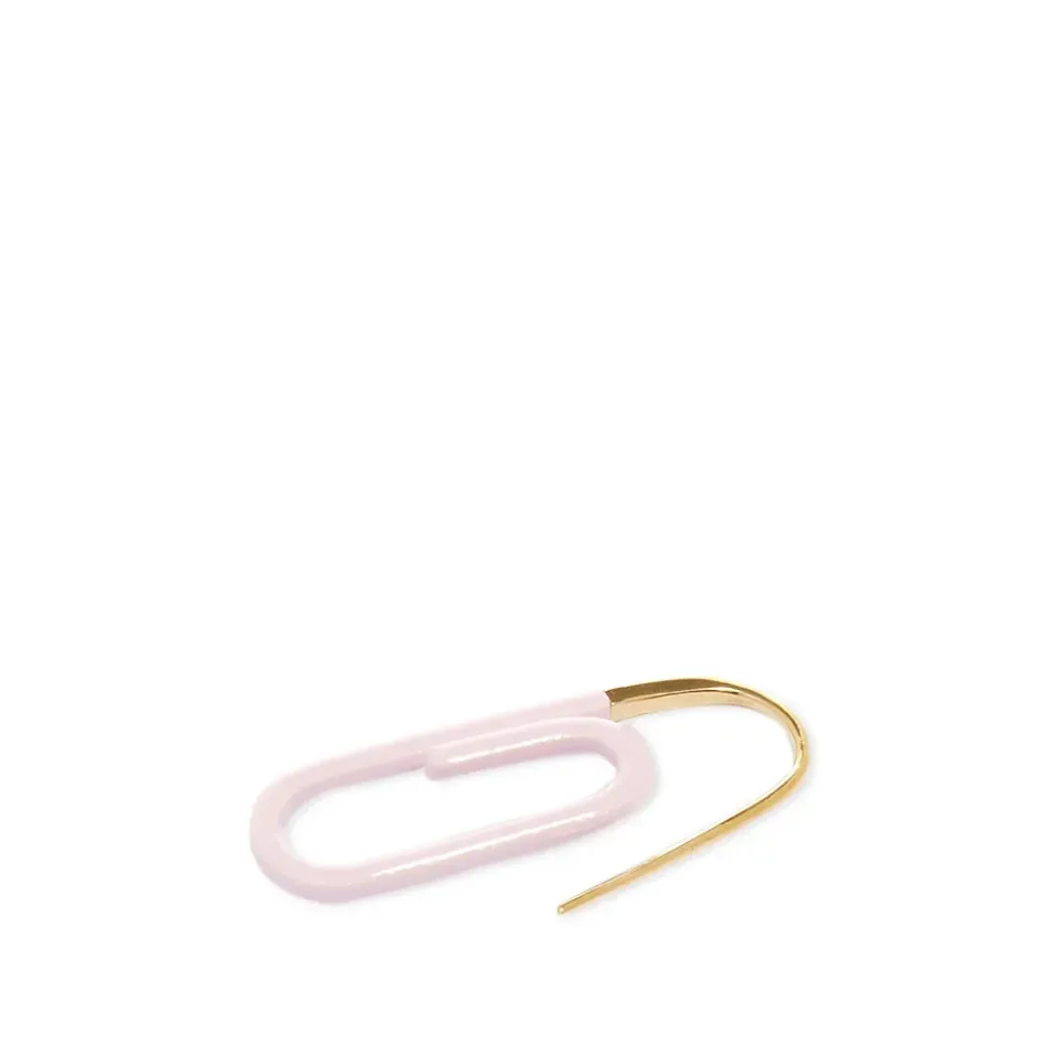Enamel Paperclip Earring