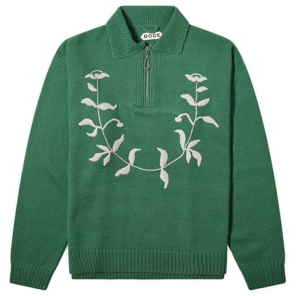 Floret Embroidered Knit Pullover