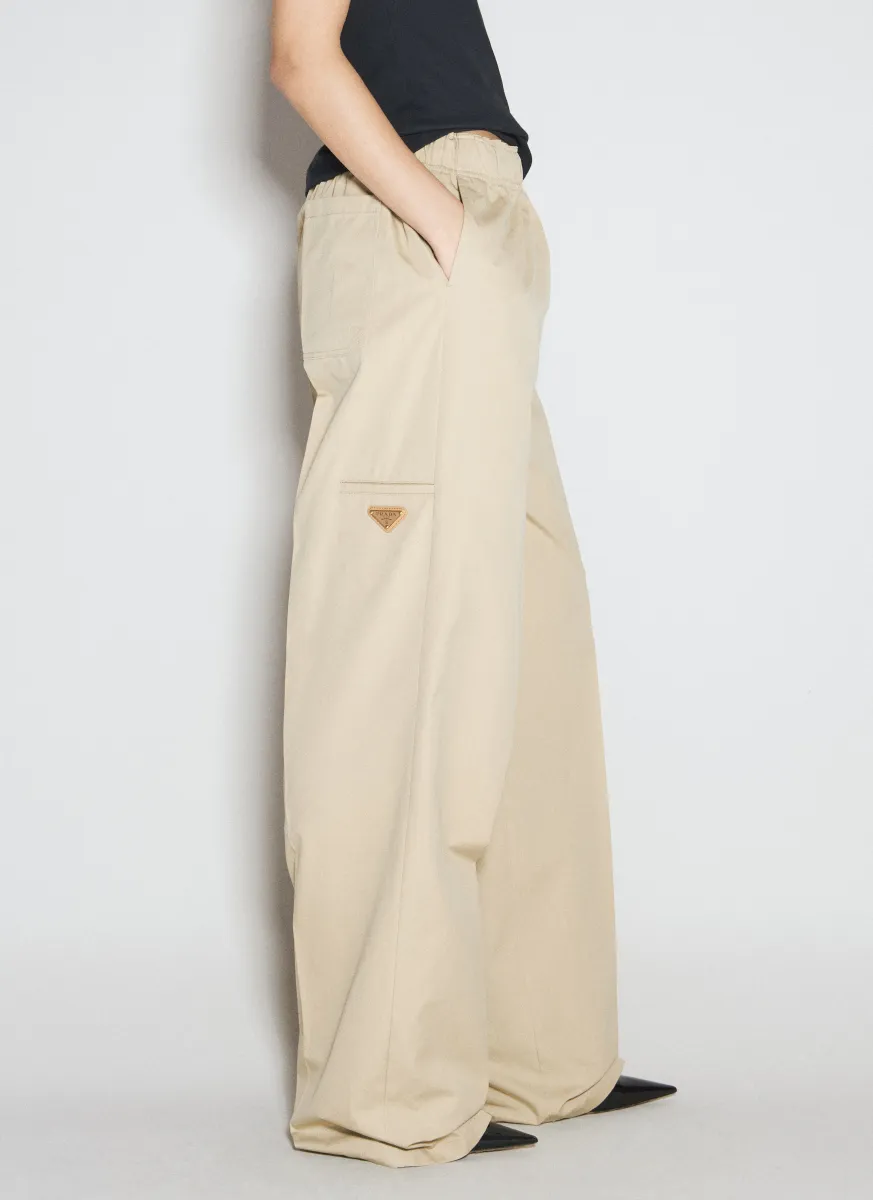 Logo Plaque Canvas Pants