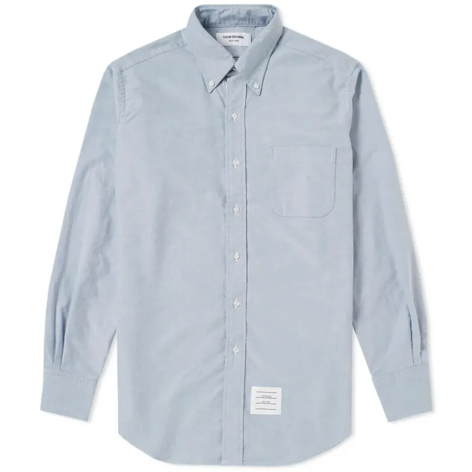 Engineered Stripe Placket Oxford Shirt