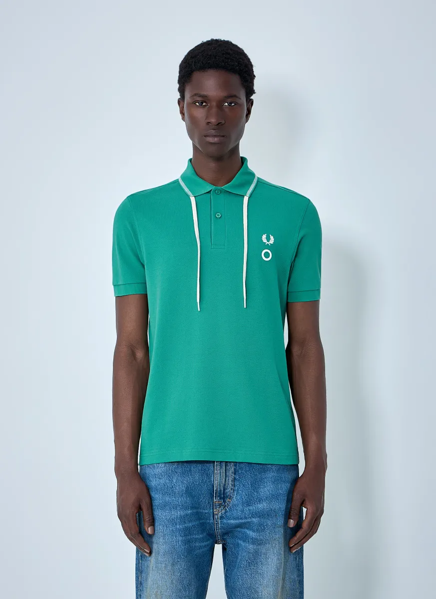 Polo Shirt with Embroidered Detailing