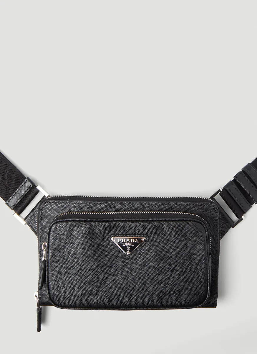 Logo Motif Woven Beltbag