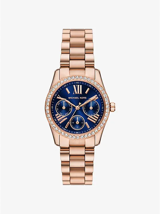 Mini Lexington Pavé Rose Gold-Tone Watch