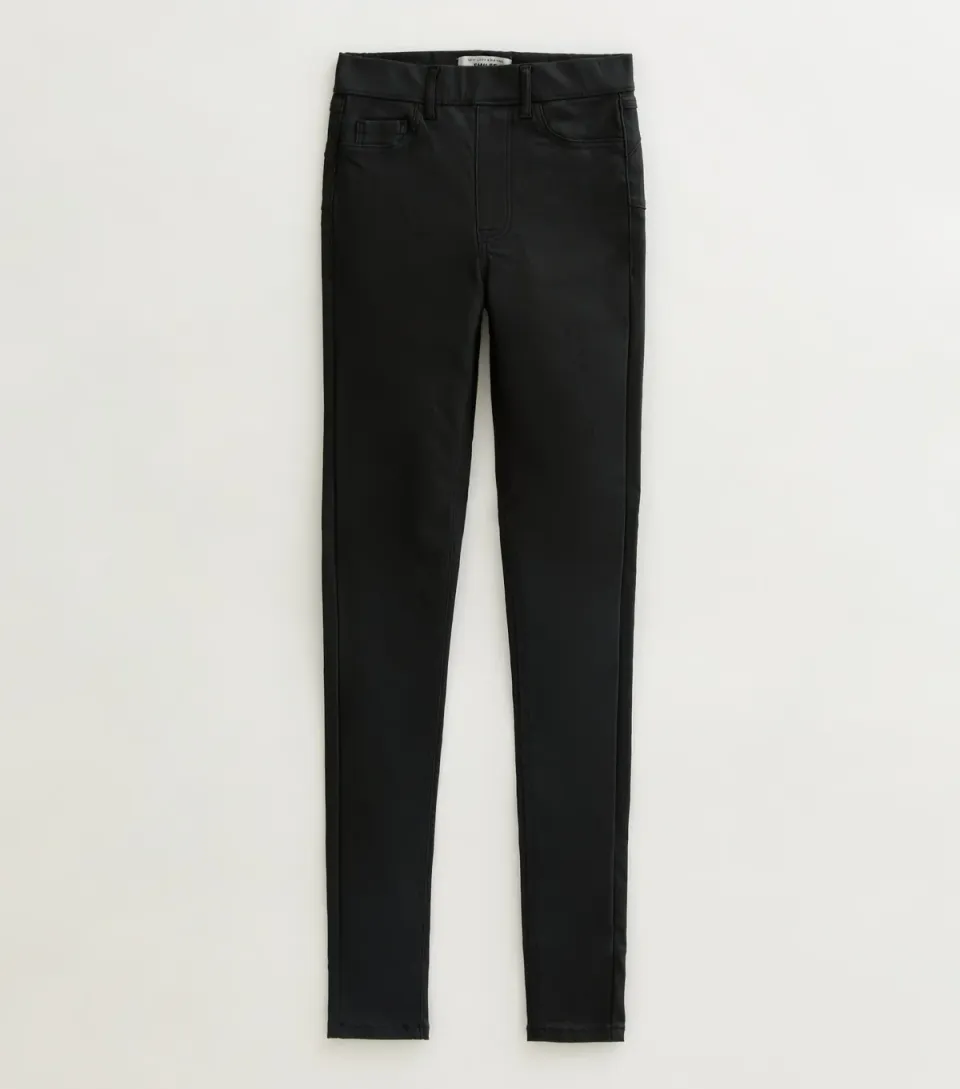 Women's Tall Black Coated Emilee Jeggings