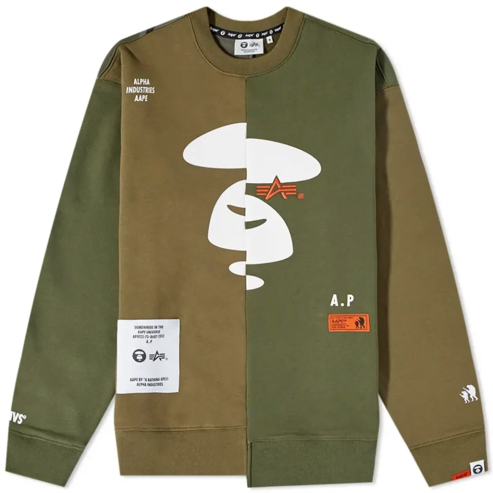 AAPE x Alpha Industries Crew Neck