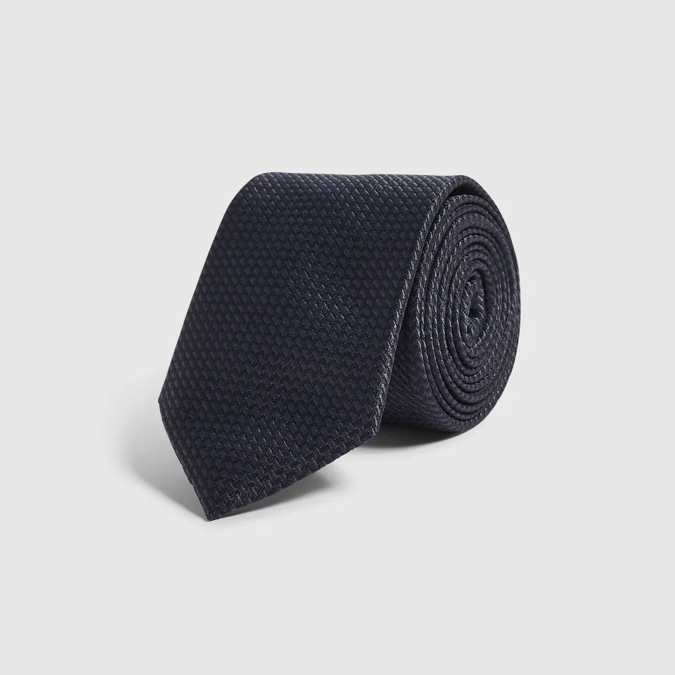 Navy Textured Tie