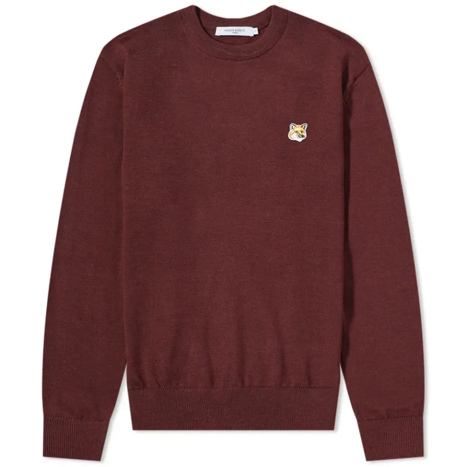 Maison Kitsuné Fox Head Patch Classic Crew Neck Knit