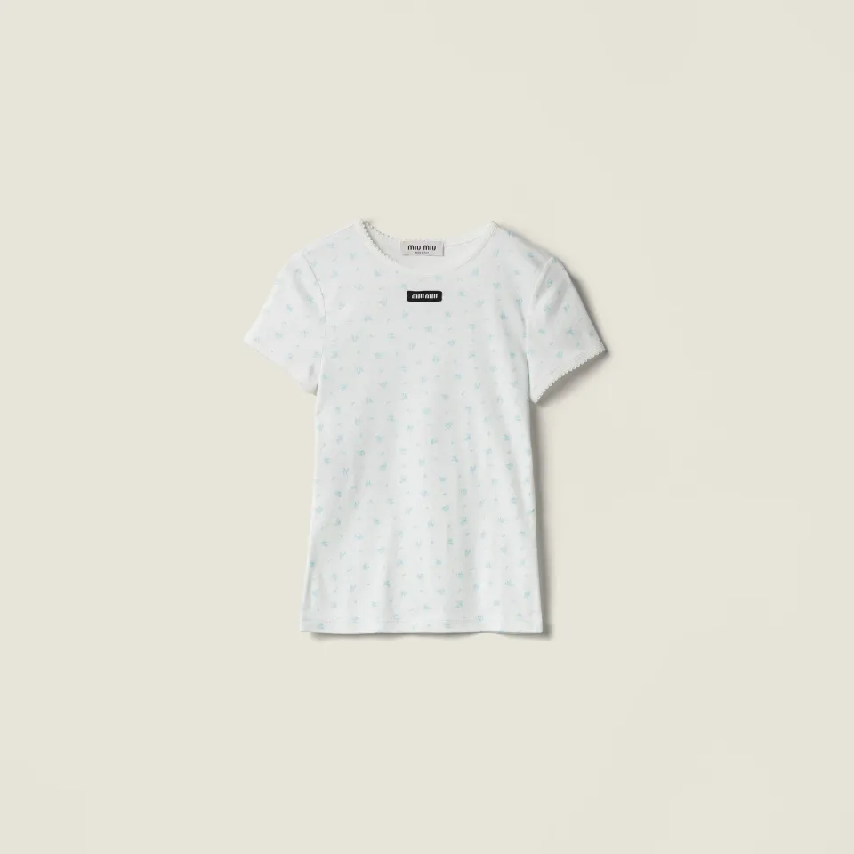 Ribbed jersey T-shirt