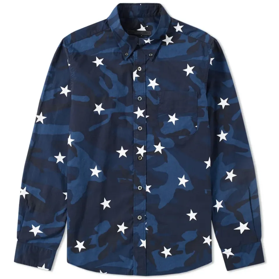 SOPHNET. Camouflage Loan Star Shirt