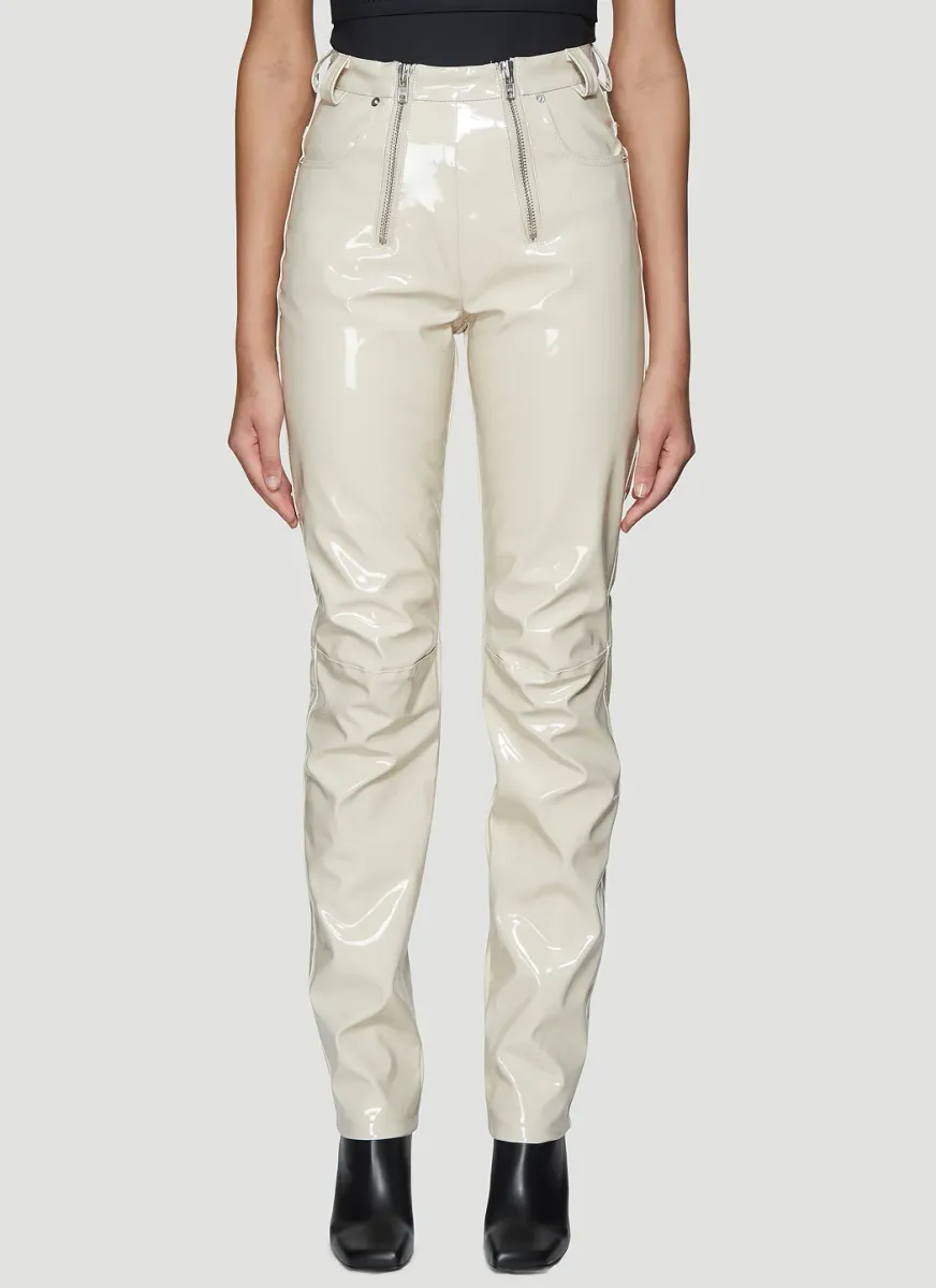 High Waist Vinyl Pants