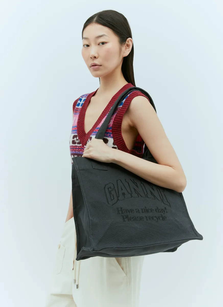 Large Easy Denim Tote Bag
