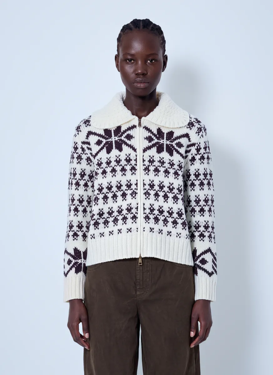 Fair Isle Zip Cardigan