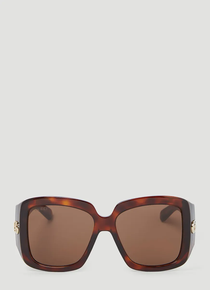 GG Tortoiseshell Square Sunglasses