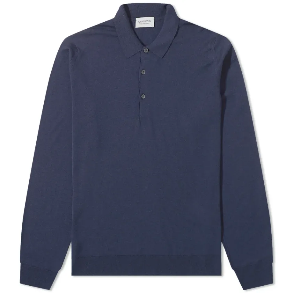 Belper Merino Knit Long Sleeve Polo