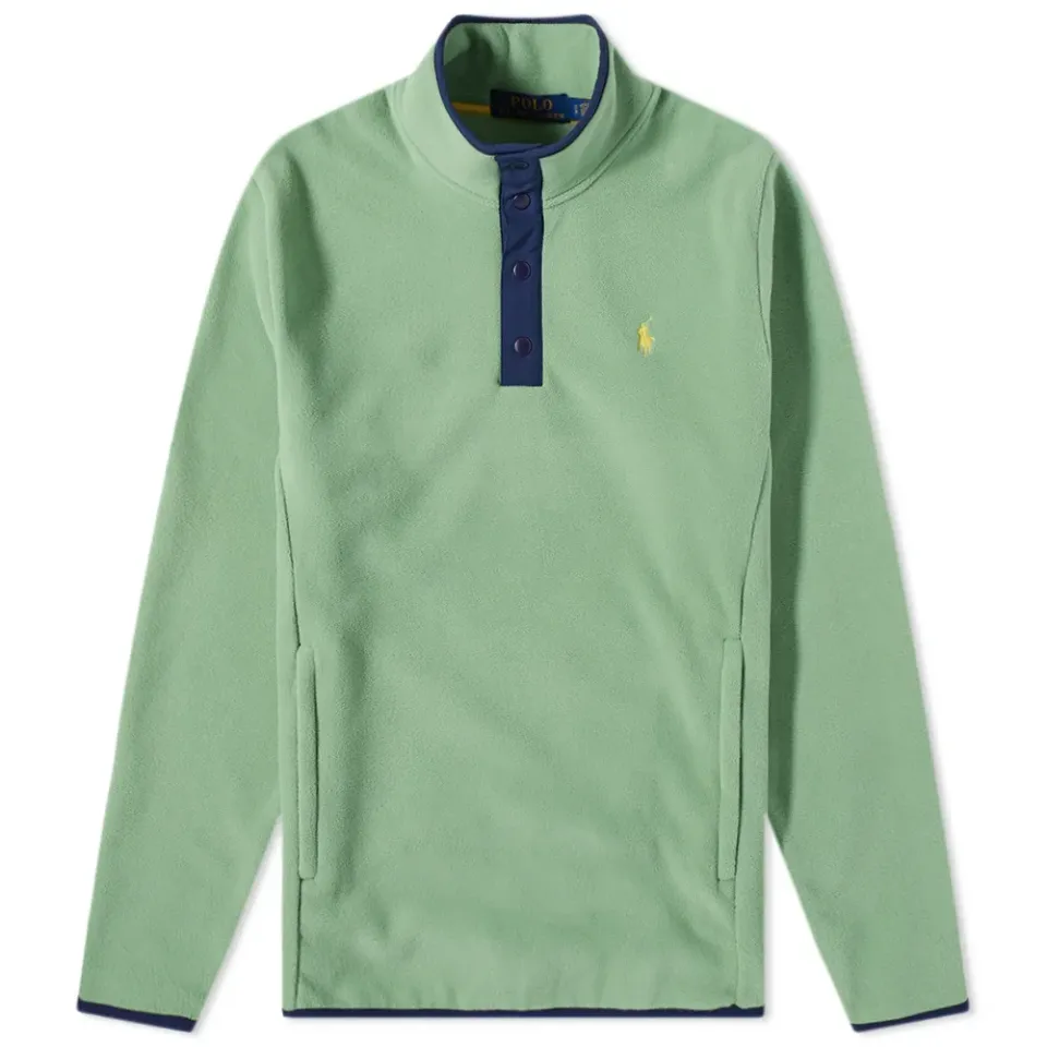 Polar Fleece Quarter Button Sweat