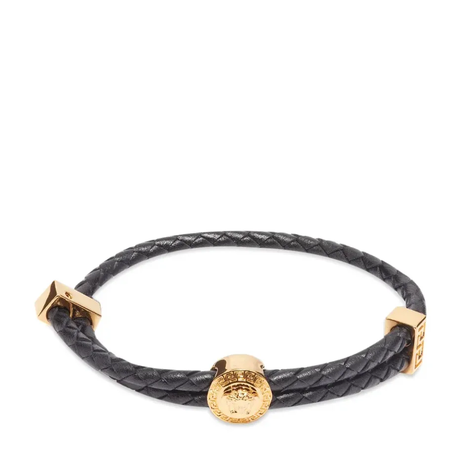 Medusa Band Leather Bracelet