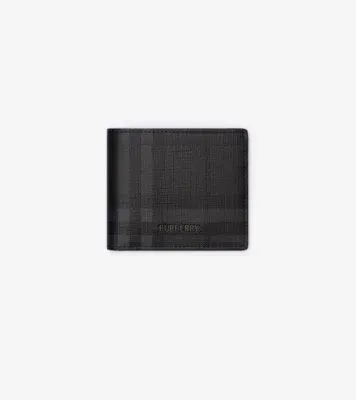 City Check Bifold Wallet in Iron grey - Men, Technical, Cotton