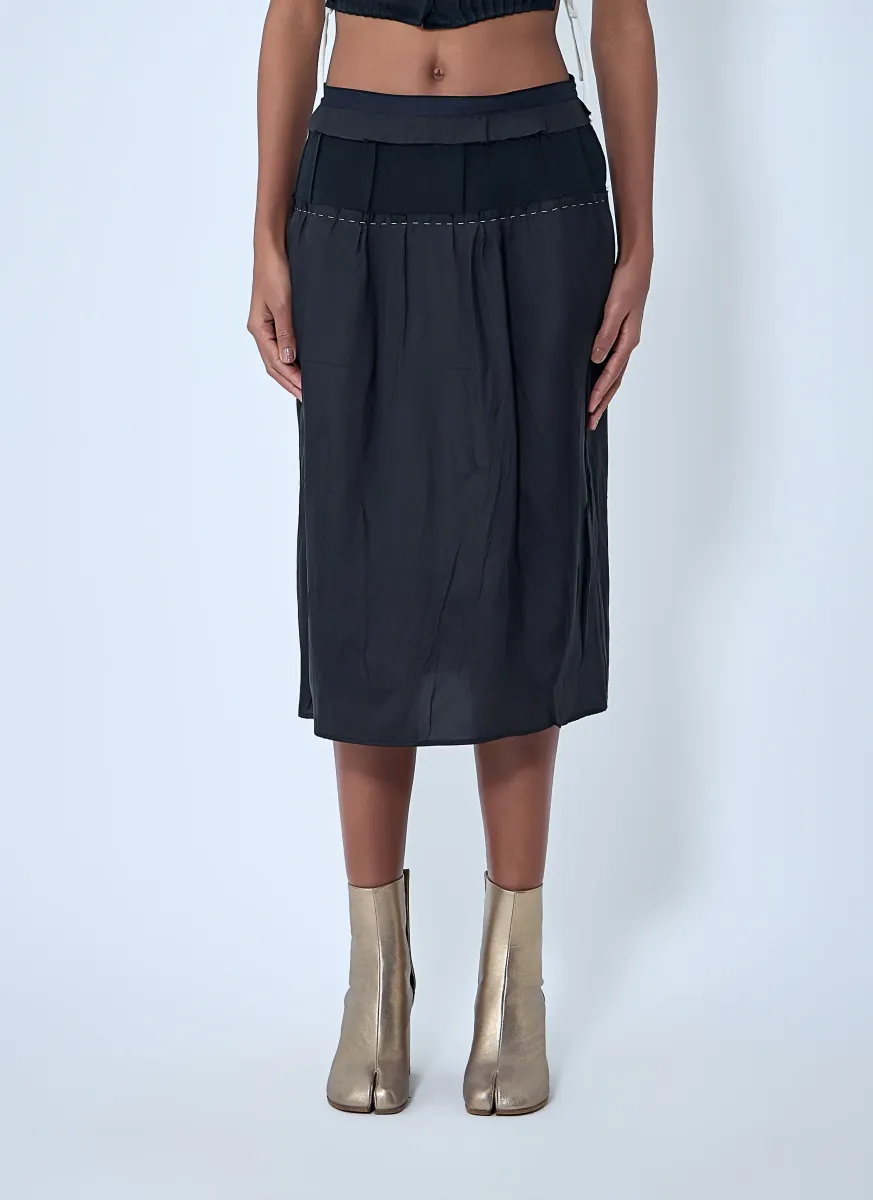 Topstitching Midi Skirt