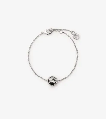 Knight Coin Bracelet in Silver/black