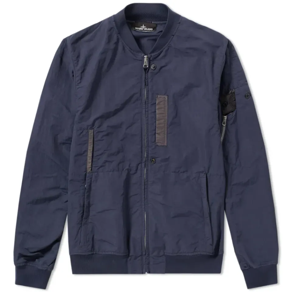 Naslan Garment Dyed Bomber Jacket