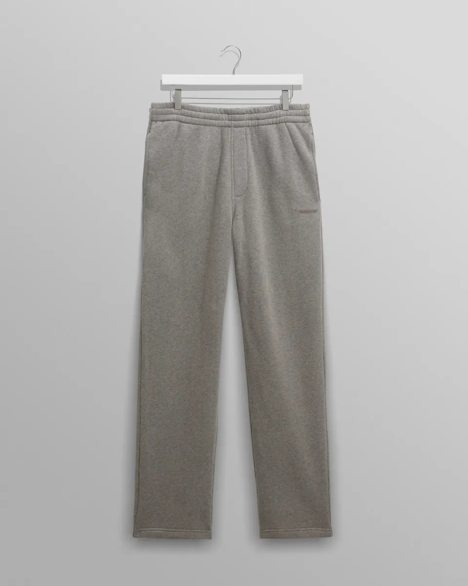 Ska - Grey Embroidered Logo Loopback Cotton Joggers
