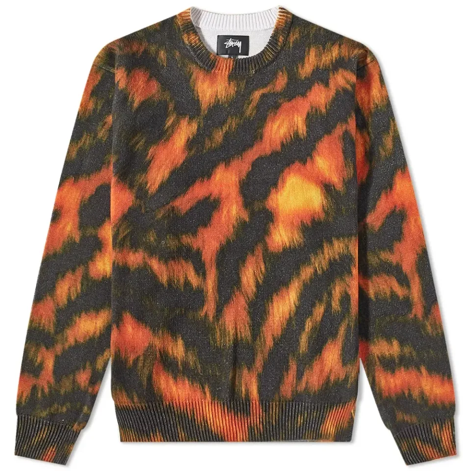Printed Fur Crew Sweat