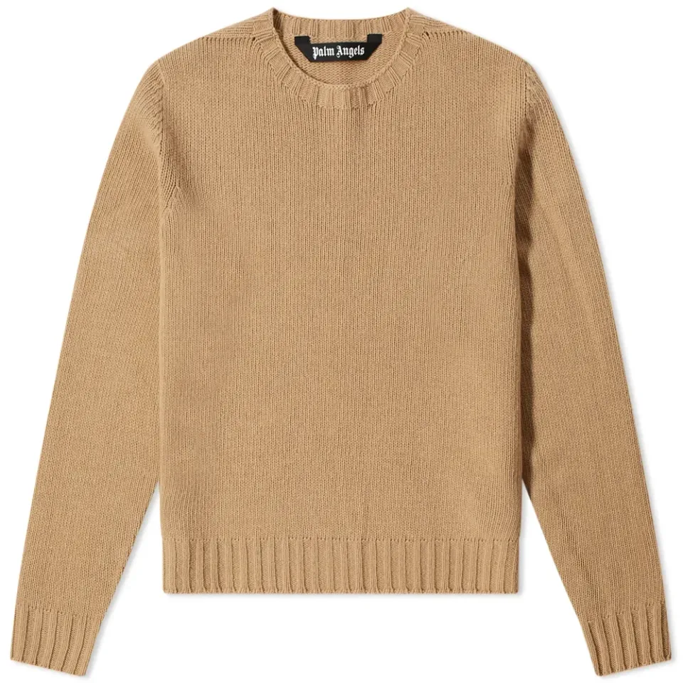 Curved Logo Crew Knit