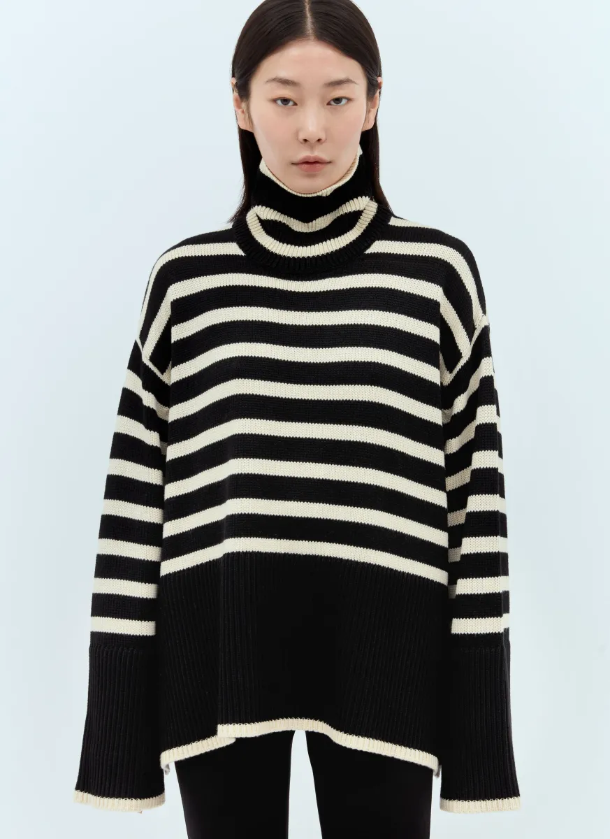 Signature Stripe Roll Neck Sweater