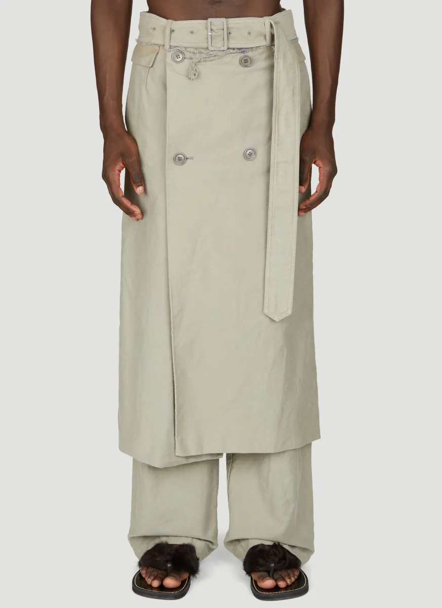 Tailored Wrap-Around Pants
