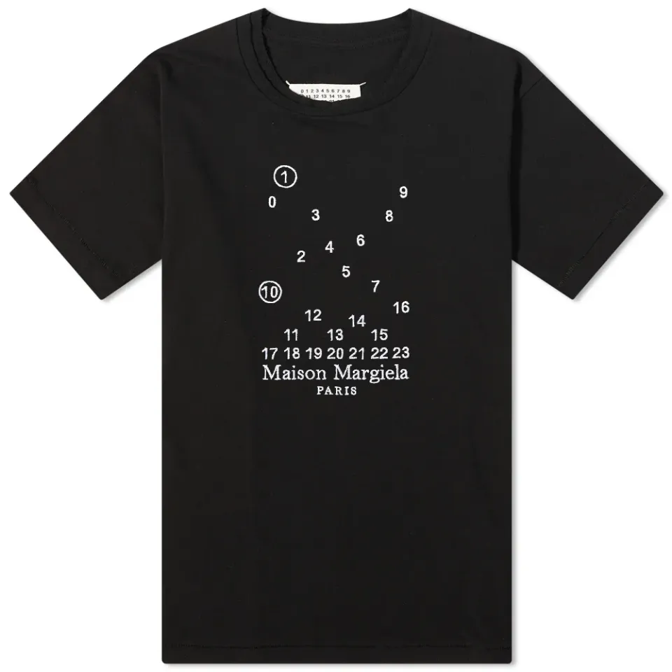 Embroidered Numbers Logo T-Shirt