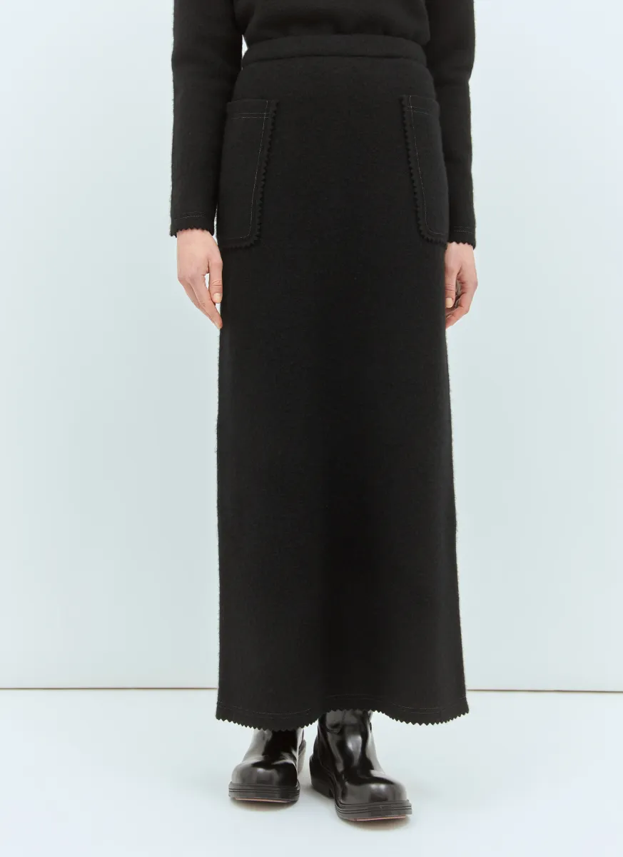 Wool And Cashmere Long Skirt