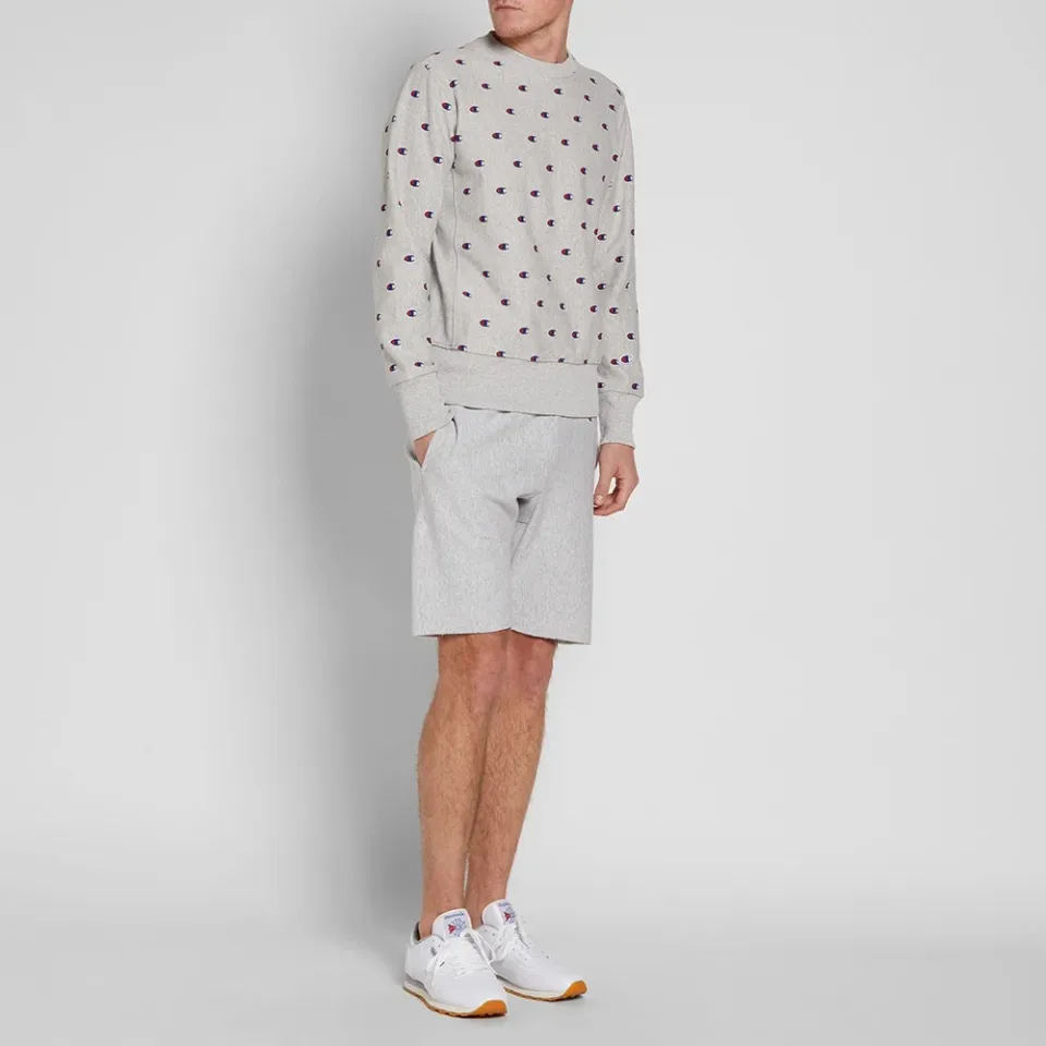 All Over Embroidered Crew Sweat