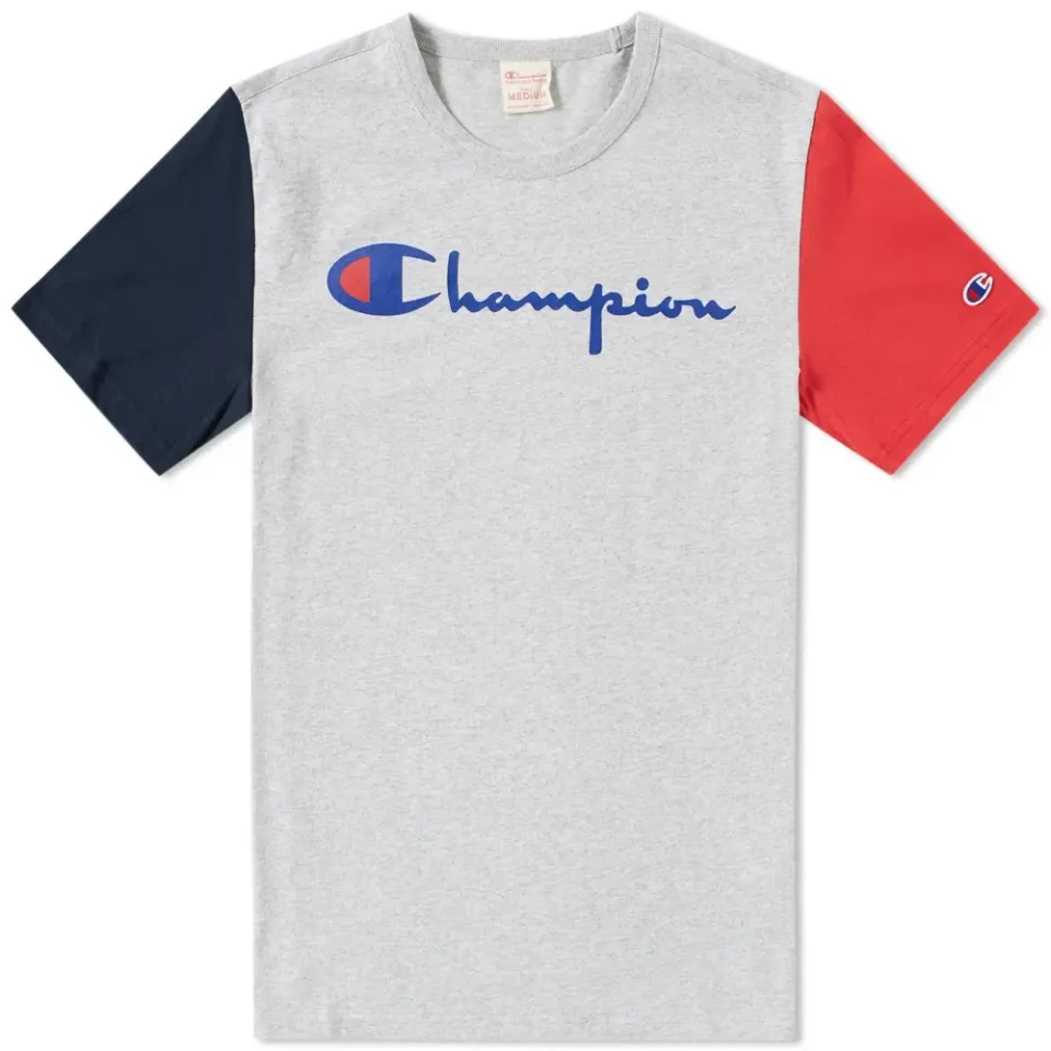 Tricolour Script Logo Tee