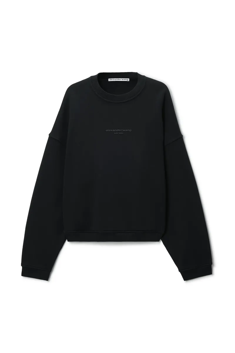 LOGO PRINT OVERSIZED CREWNECK