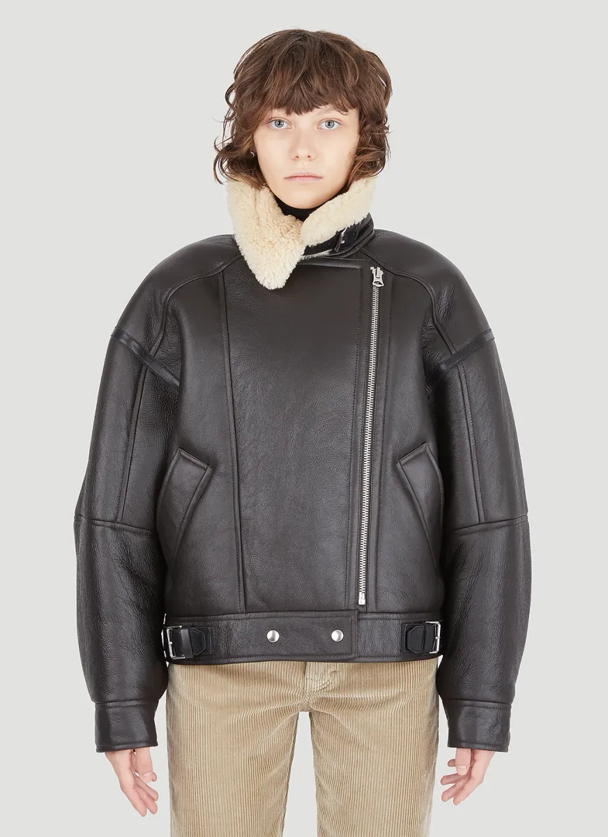 Leather Shearling Flight Jacket