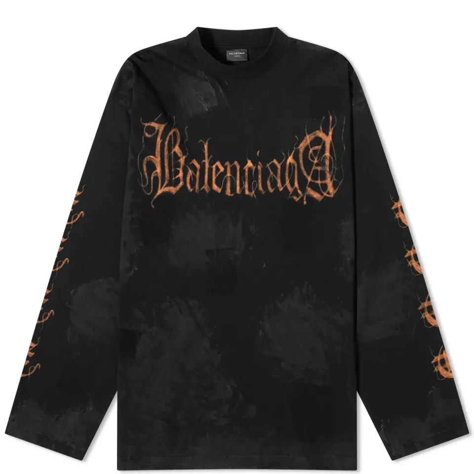 Long Sleeve Metal Oversize T-Shirt