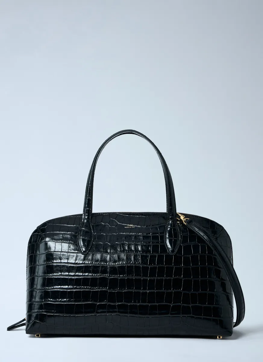 Croc-Embossed Day Tote Bag