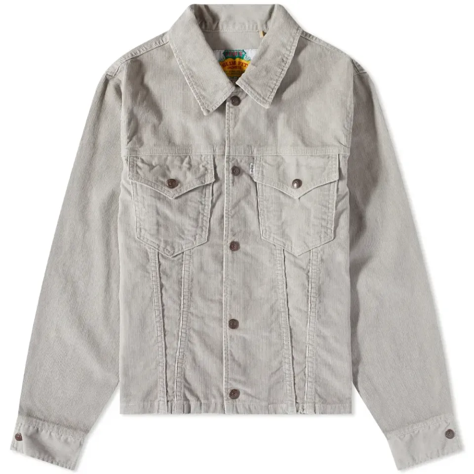 Slim Fit Cord Trucker Jacket