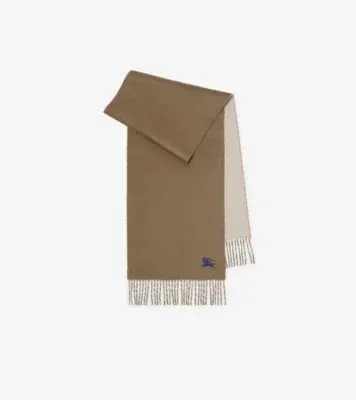 Reversible Cashmere Scarf in Vole brown/smoke grey