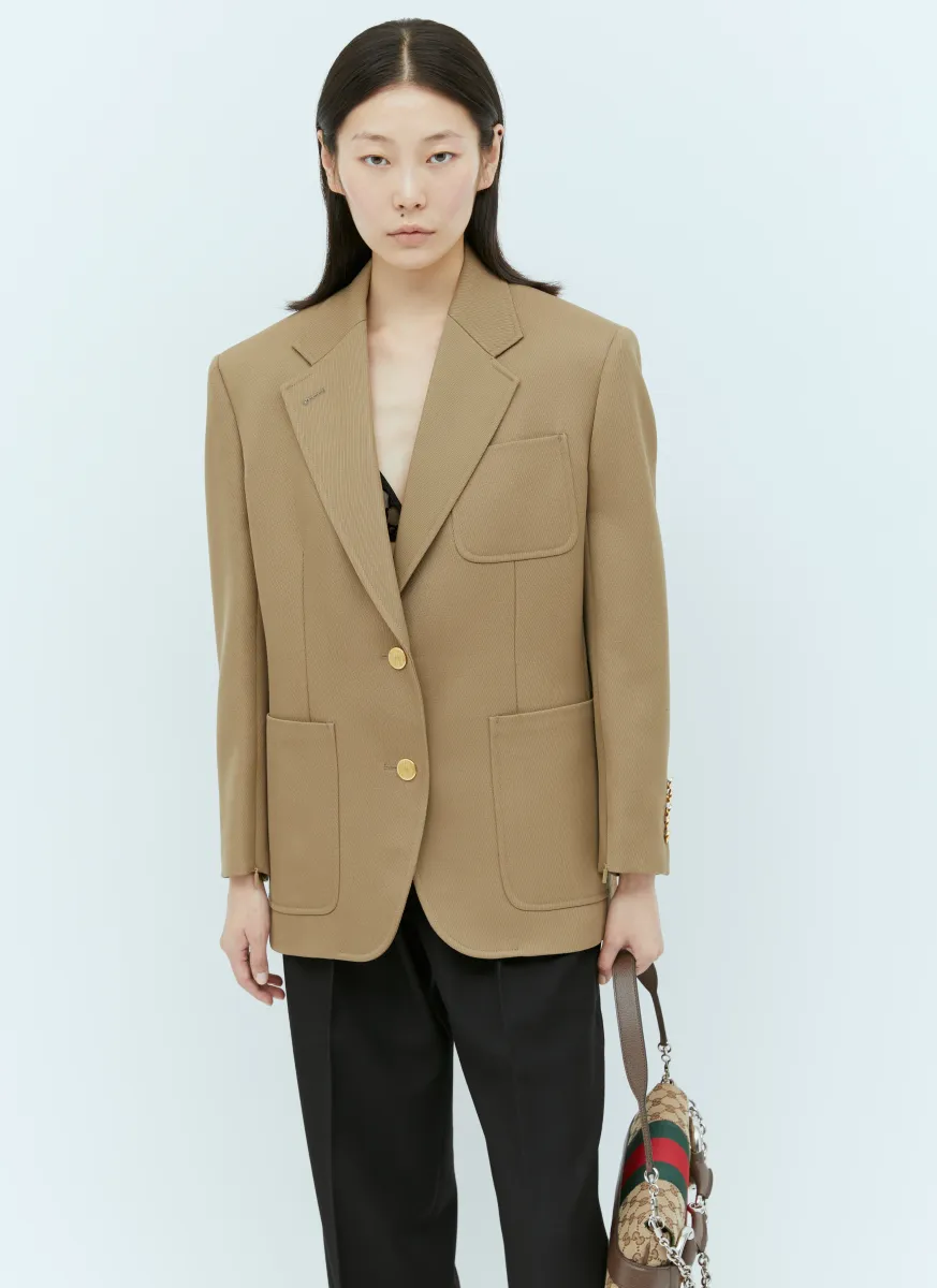 Horsebit Wool Blazer