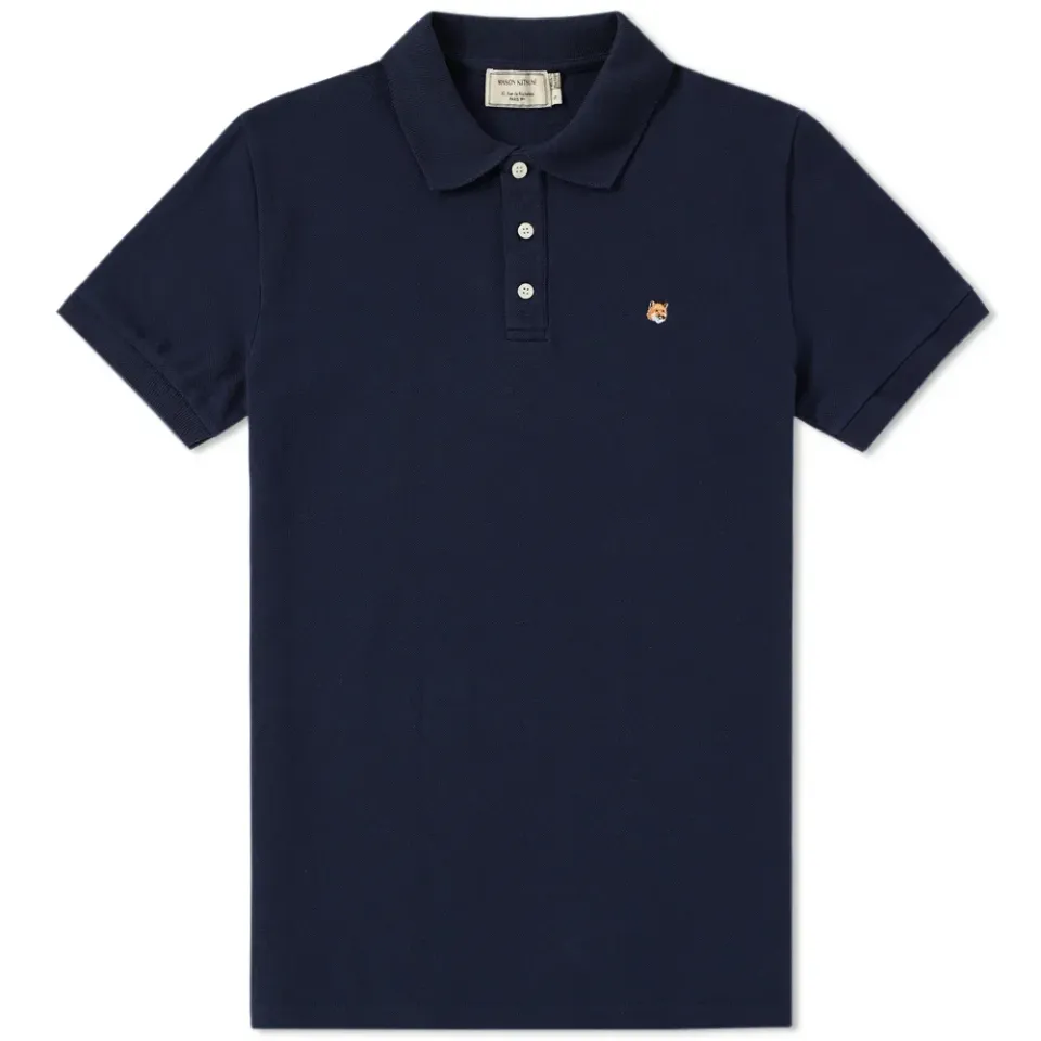 Maison Kitsuné Embroidered Fox Head Polo - END. Exclusive