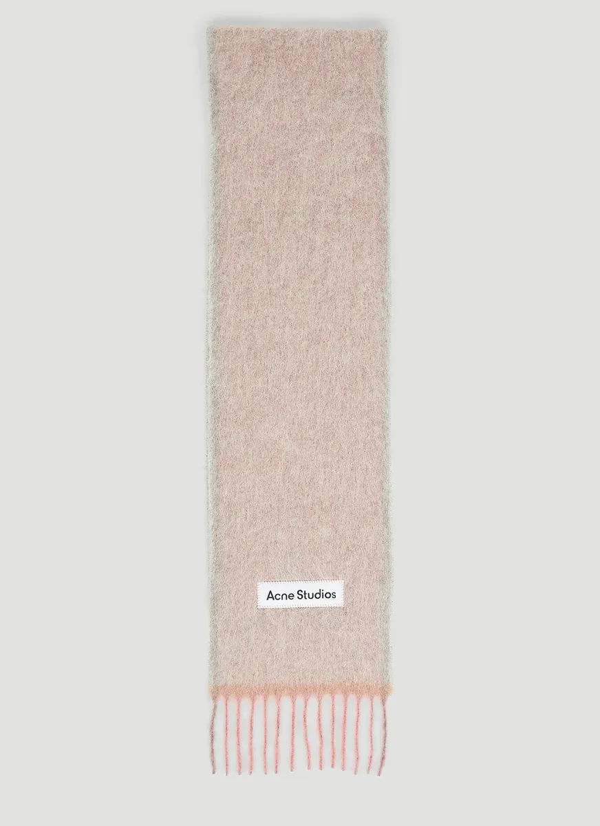 Logo Patch Wool Scarf