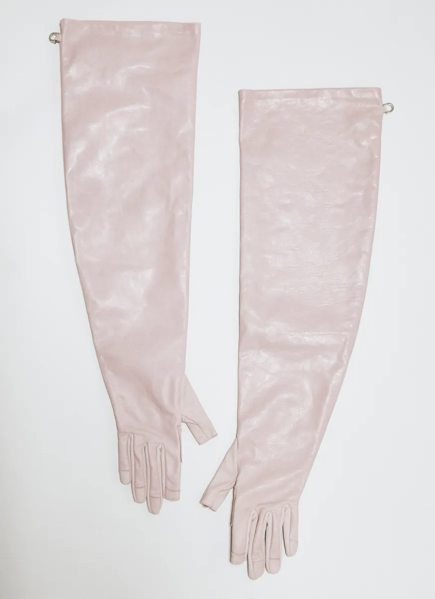 Long Leather Gloves