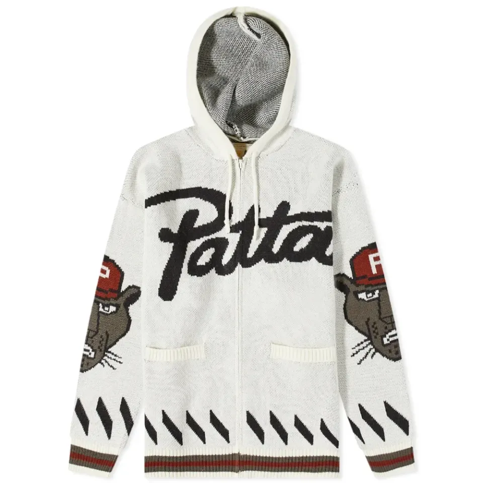 Cartoon Knit Zip Hoodie